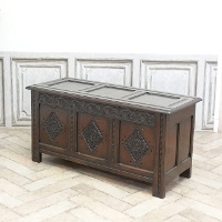 1920年頃　オーク材　イギリス　アンティーク・コファー　antique58707