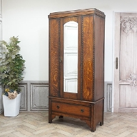 1920年頃　オーク材　イギリス　アンティーク・ワードローブ　antique59670