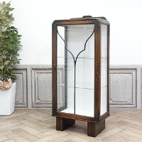 1930年頃　オーク材　イギリス　アンティーク・ショーケース　antique59652