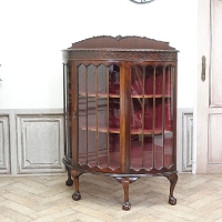 1910年頃　マホガニー材　イギリス　アンティーク・ショーケース　antique59893