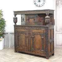 1920年頃　オーク材　イギリス　アンティーク・キャビネット　antique80055