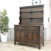 1980年頃　エルム材　イギリス　アンティーク・カップボード　antique80137