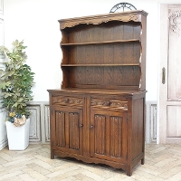 1940年頃　オーク材　イギリス　アンティーク・カップボード　antique80132