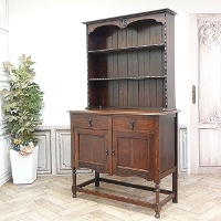 1920年頃　オーク材　イギリス　アンティーク・カップボード　antique80117