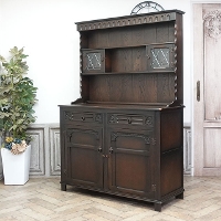 1940年頃　オーク材　イギリス　アンティーク・カップボード　antique80058