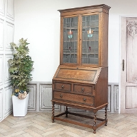 1920年頃　オーク材　イギリス　アンティーク・ブックビューロー　antique80148