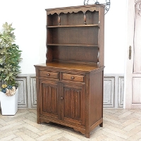 1940年頃　オーク材　イギリス　アンティーク・カップボード　antique80107