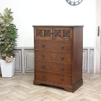 1940年頃　オーク材　イギリス　アンティーク・チェスト　antique80038c
