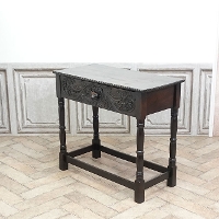 1910年頃　オーク材　イギリス　アンティーク・サイドテーブル　antique80205