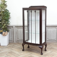 1930年頃　マホガニー材　イギリス　アンティーク・ショーケース　antique80006