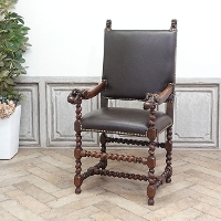 1920年頃　オーク材　フランス　アンティーク・チェア　antique70573