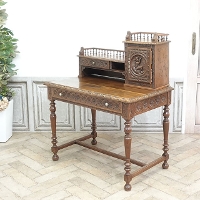 1910年頃　チェスナット材　フランス　アンティーク・デスク　antique65273