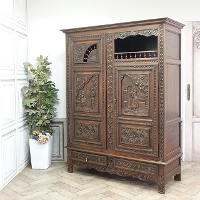 1920年頃　チェスナット材　フランス　アンティーク・キャビネット　antique65513