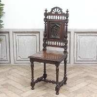 1900年頃　オーク材　フランス　アンティーク・チェア　antique65217b