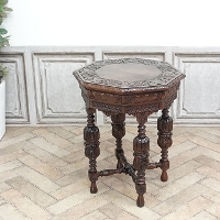 1910年頃　オーク材　フランス　アンティーク・サイドテーブル　antique65197