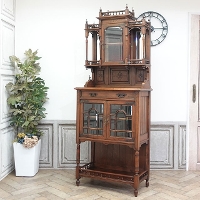 1920年頃　ウォールナット材　フランス　アンティーク・キャビネット　antique65195