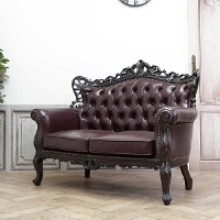 ロココ調　クラシックスタイルソファ 黒　合成皮革　イタリア調家具 ロココ調家具 ソファー」の人気商品一覧 | 安い商品を通販サイト