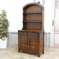 1940年頃　エルム材　イギリス　アンティーク・カップボード　antique80436