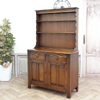 1940年頃　オーク材　イギリス　アンティーク・カップボード　antique80400