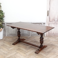 1940年頃　オーク材　イギリス　アンティーク・ダイニングテーブル　antique80364