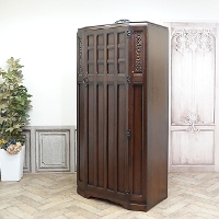 1940年頃　オーク材　イギリス　アンティーク・ワードローブ　antique80361