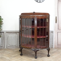 1920年頃　マホガニー材　イギリス　アンティーク・ショーケース　antique80349