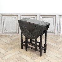 1900年頃　オーク材　イギリス　アンティーク・サイドテーブル　antique80456