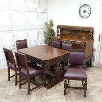 1920�N���@�I�[�N�ށ@�C�M���X�@�A���e�B�[�N�E�_�C�j���O�Z�b�g�@antique80360