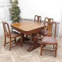 1920�N���@�I�[�N�ށ@�C�M���X�@�A���e�B�[�N�E�_�C�j���O�Z�b�g�@antique80715