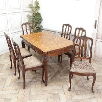 1930�N���@�I�[�N�ށ@�t�����X�@�A���e�B�[�N�E�_�C�j���O�Z�b�g�@antique65601