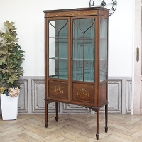 【12月1日ご購入予定★★★わさび】アンティーク、マホガニー 1910年頃 マホガニー材 イギリス アンティーク・ショーケース
