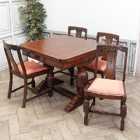 1920�N���@�I�[�N�ށ@�C�M���X�@�A���e�B�[�N�E�_�C�j���O�Z�b�g�@antique81167