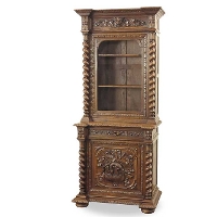 アンティーク 1880年頃 オーク材 ハンティングスタイル キャビネット　antique63156